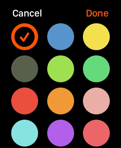 Apple Watch Waypoint Colors