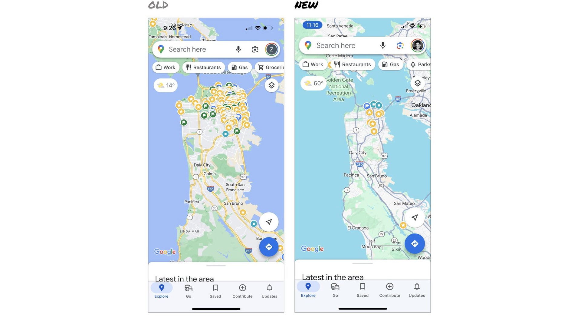 Google Maps Old v New Laraki