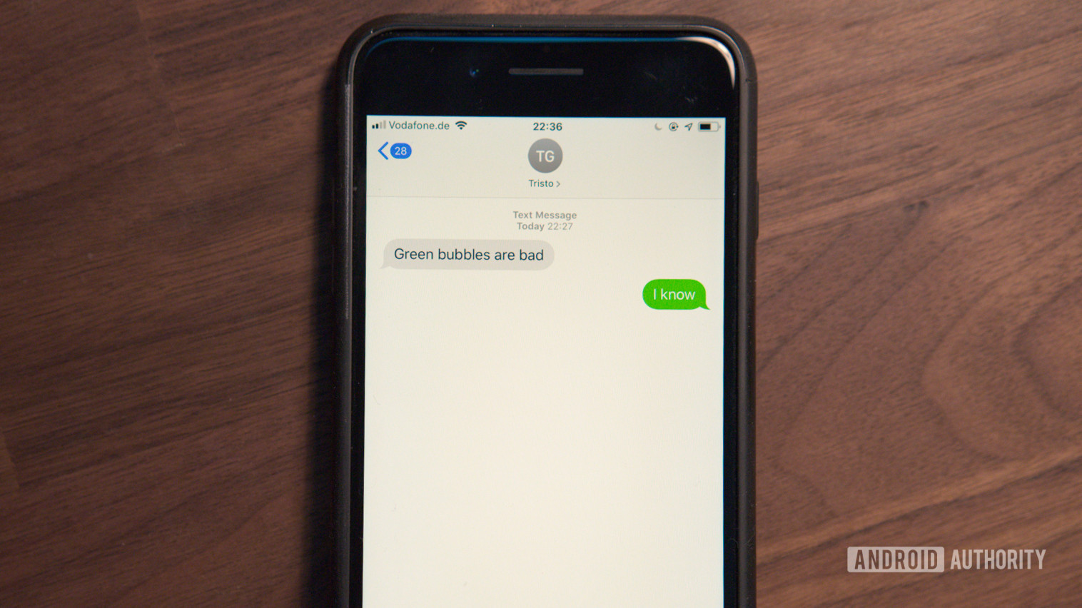 ios imessage green bubble